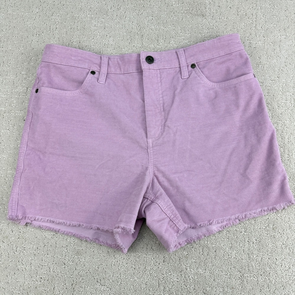 Carve Designs Oahu Corduroy Shorts Womens 10 Lavender‎ Purple Frayed Hem Surf